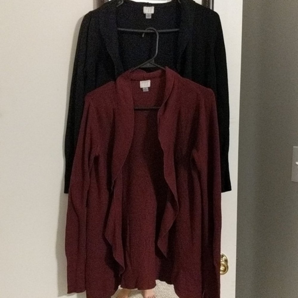 Women's A New Day M cocoon cardigans black & wine